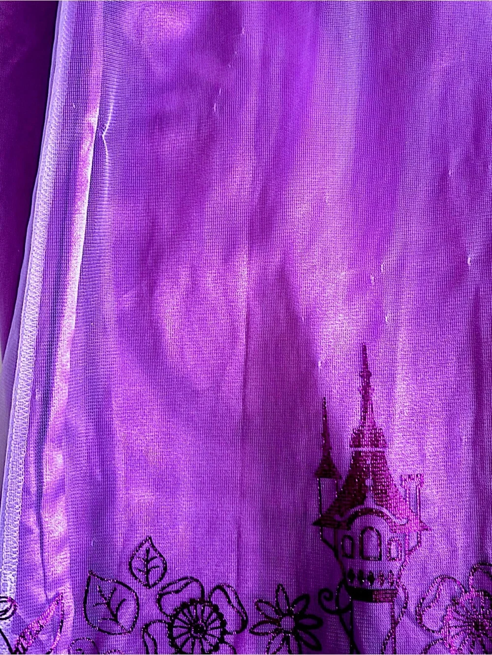 NWT Disney Store Rapunzel Princess Costume Dress Lavender Satin Girls Size 5/6